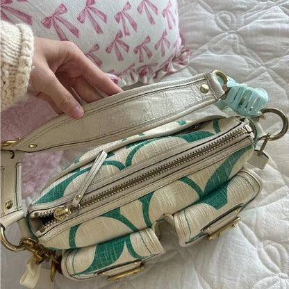 💚 Y2K Coach Legacy Mandy Green Signature Shoulder Bag (Special Edition) 💚
