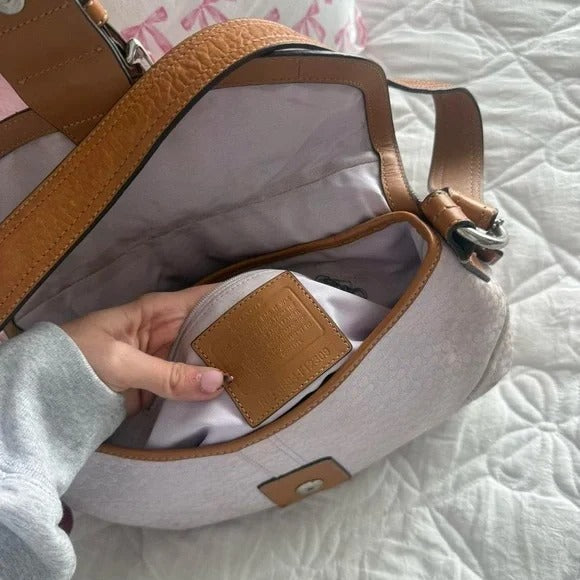 💜 Y2K Coach Lilac Monogram Large Soho Bag 💜