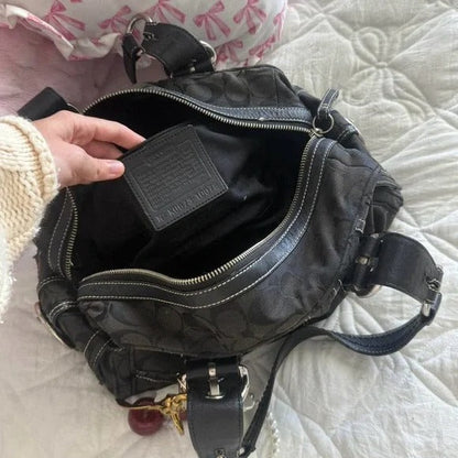 🖤 Y2K Coach Black Signature SoHo Mini Tote Bag/Purse 🖤