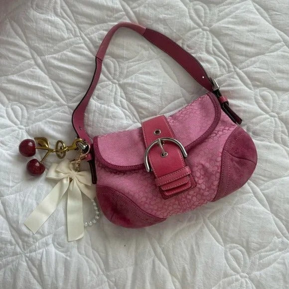💖 Y2K Barbie Pink Coach Soho Mini Shoulder Bag 💖