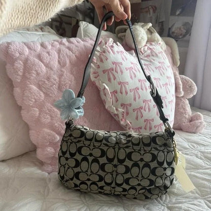 🖤Y2K Coach Grey &amp; Black Soho Monogram Purse/Bag🖤