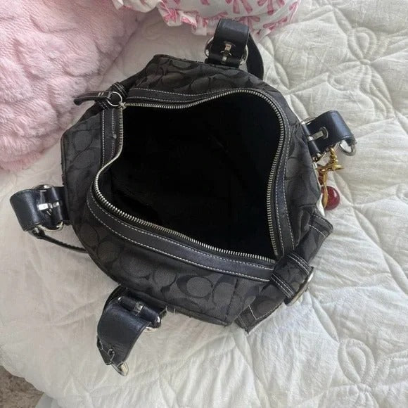 🖤 Y2K Coach Black Signature SoHo Mini Tote Bag/Purse 🖤