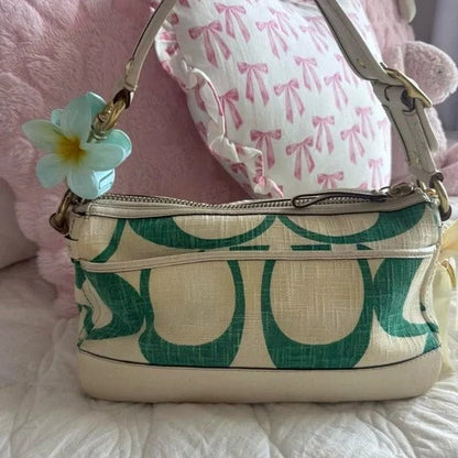 💚 Y2K Coach Legacy Mandy Green Signature Shoulder Bag (Special Edition) 💚