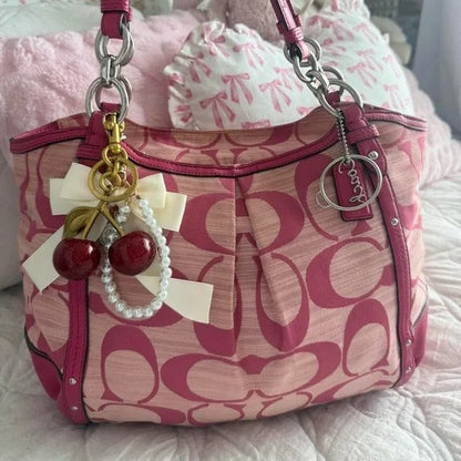 💖 Y2K Coach Barbie Pink Monogram Tote Bag 💖