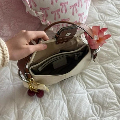 🤍🟤 Y2K Coach White & Brown Mini Soho Signature Monogram Bag/Purse 🤍🟤