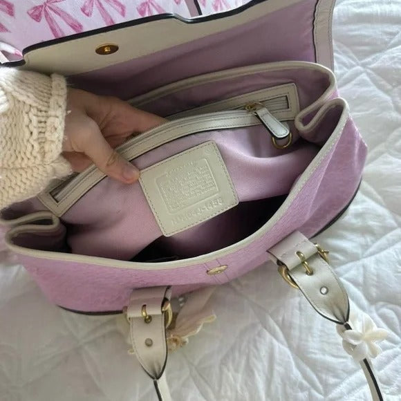 💖 Y2K Pink Coach Signature Soho Satchel Bag w/ Gold Hardware 💖