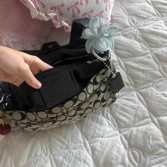 🖤Y2K Coach Grey &amp; Black Soho Monogram Purse/Bag🖤