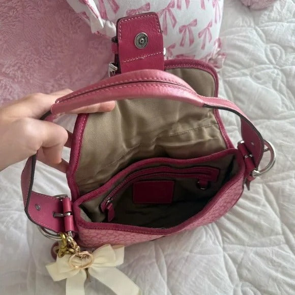 💖 Y2K Barbie Pink Coach Soho Mini Shoulder Bag 💖