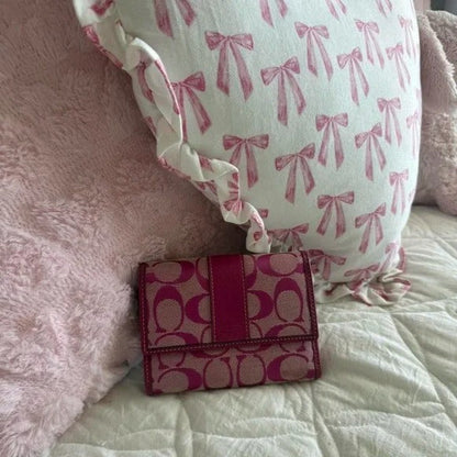 💖 Y2K Rare Barbie Pink Coach Hampton Clip Shoulder Bag 💖