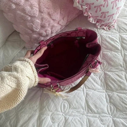 💖 Y2K Coach Hot Pink Hamptons Tote Bag/Purse 💖