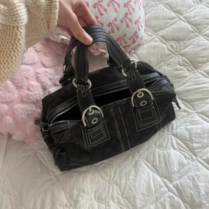 🖤 Y2K Coach Black Signature SoHo Mini Tote Bag/Purse 🖤