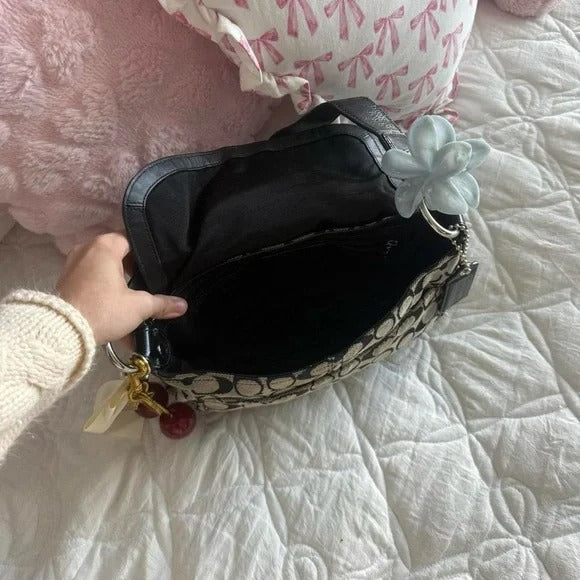 🖤Y2K Coach Grey &amp; Black Soho Monogram Purse/Bag🖤