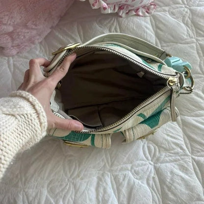 💚 Y2K Coach Legacy Mandy Green Signature Shoulder Bag (Special Edition) 💚