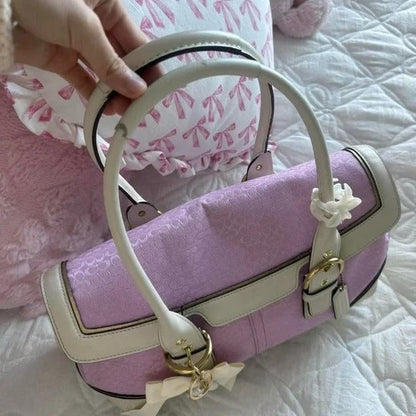 💖 Y2K Pink Coach Signature Soho Satchel Bag w/ Gold Hardware 💖