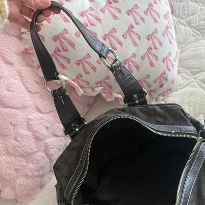 🖤 Y2K Coach Black Signature SoHo Mini Tote Bag/Purse 🖤