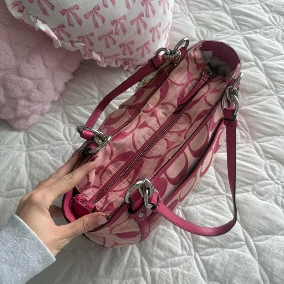 💖 Y2K Coach Barbie Pink Monogram Tote Bag 💖