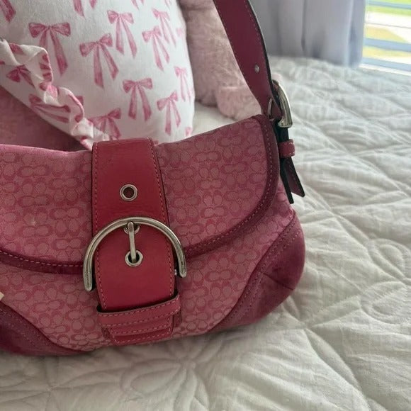💖 Y2K Barbie Pink Coach Soho Mini Shoulder Bag 💖