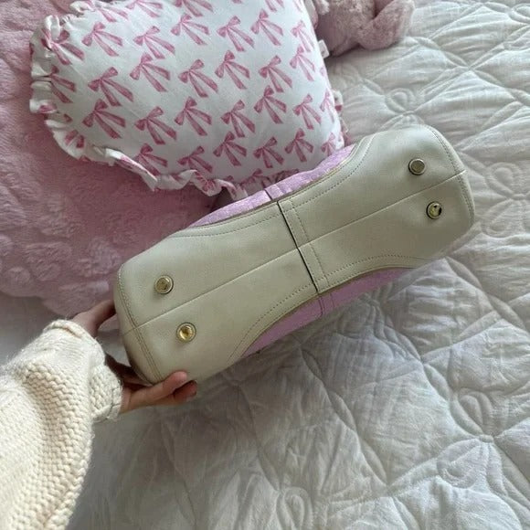 💖 Y2K Pink Coach Signature Soho Satchel Bag w/ Gold Hardware 💖