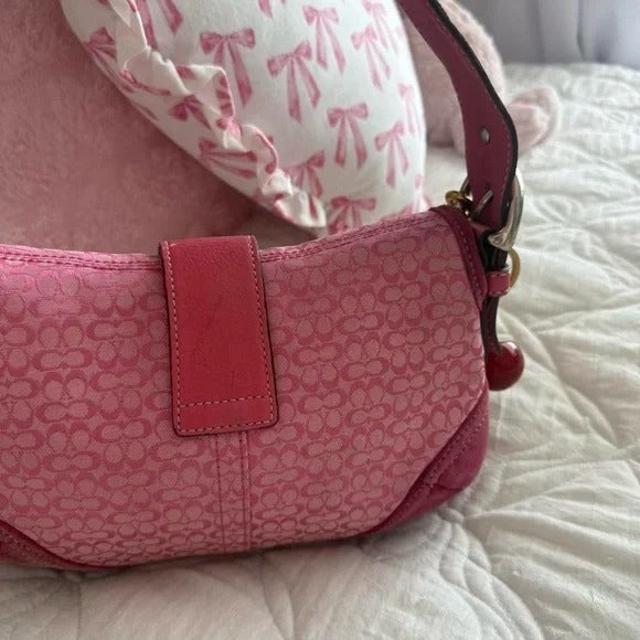 💖 Y2K Barbie Pink Coach Soho Mini Shoulder Bag 💖