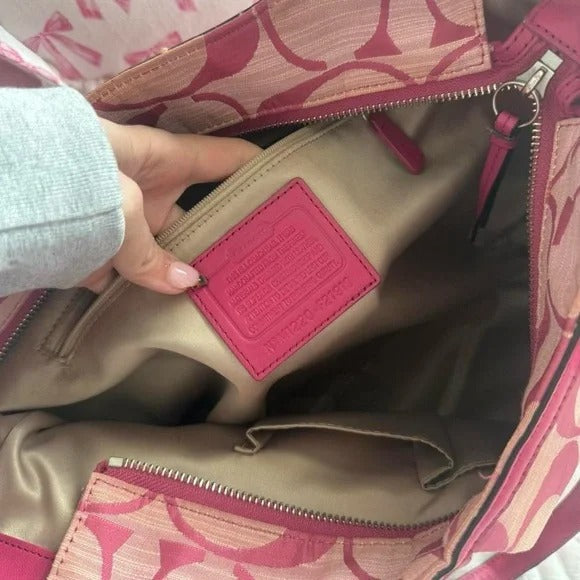 💖 Y2K Coach Barbie Pink Monogram Tote Bag 💖