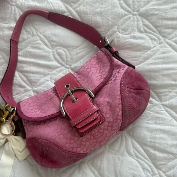 💖 Y2K Barbie Pink Coach Soho Mini Shoulder Bag 💖