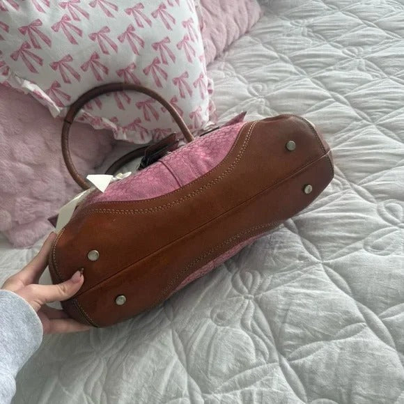 💖 Y2K Pink Coach Monogram Satchel Bag 💖
