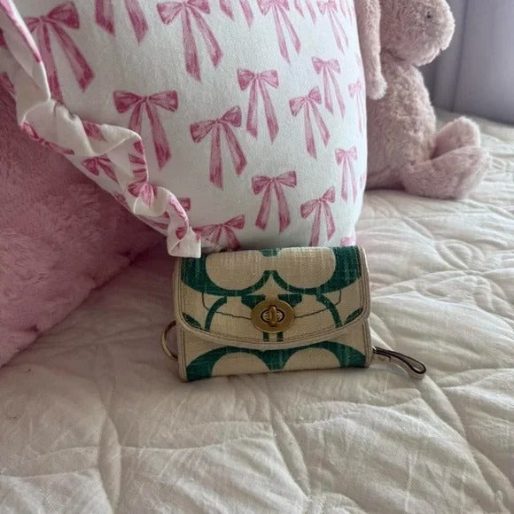 💚 Y2K Coach Legacy Mandy Green Signature Shoulder Bag (Special Edition) 💚