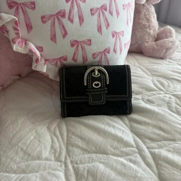 🖤 Y2K Coach Black Signature SoHo Mini Tote Bag/Purse 🖤