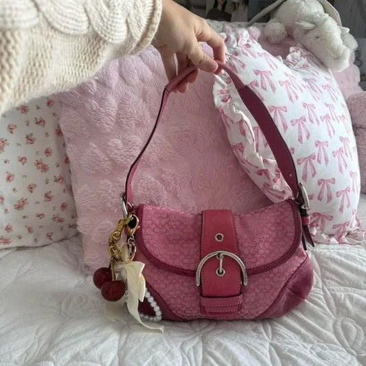 💖 Y2K Barbie Pink Coach Soho Mini Shoulder Bag 💖