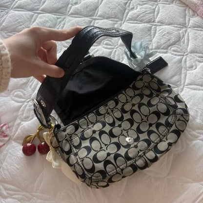 🖤Y2K Coach Grey &amp; Black Soho Monogram Purse/Bag🖤