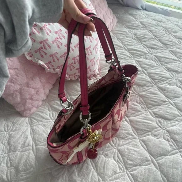 💖 Y2K Coach Barbie Pink Monogram Tote Bag 💖