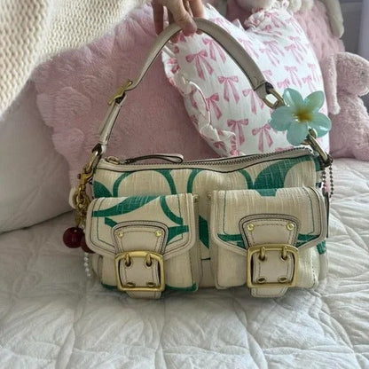 💚 Y2K Coach Legacy Mandy Green Signature Shoulder Bag (Special Edition) 💚